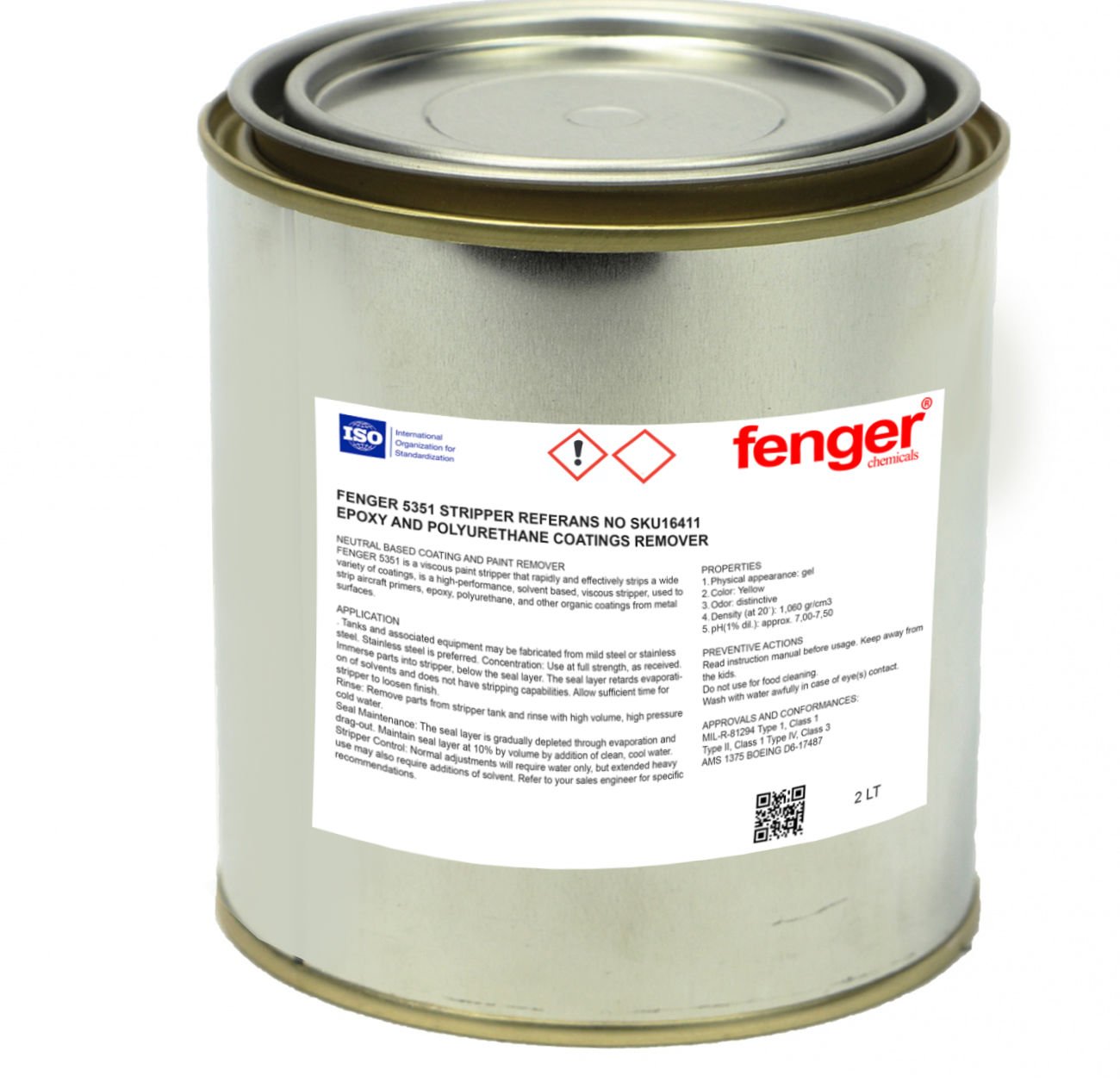 Fenger 5351 Aircraft Paint Remover Gel- Uçak Boya Çözücü Jel COC Belgeli